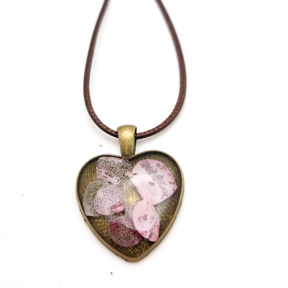2/$40 SALE Beautiful Handmade Heart-Shaped Floral Necklace - Casual & Unique